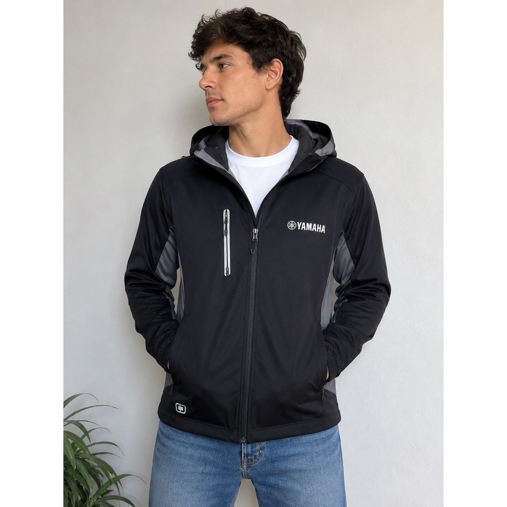OGIO Endurance Yamaha GYTR Hooded Full Zip Softshell Jacket Black/Gray 2XL